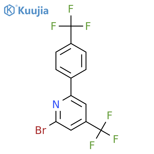 2-Bromo-4-(trifluoromethyl)-6-(4-(trifluoromethyl)phenyl)pyridine structure