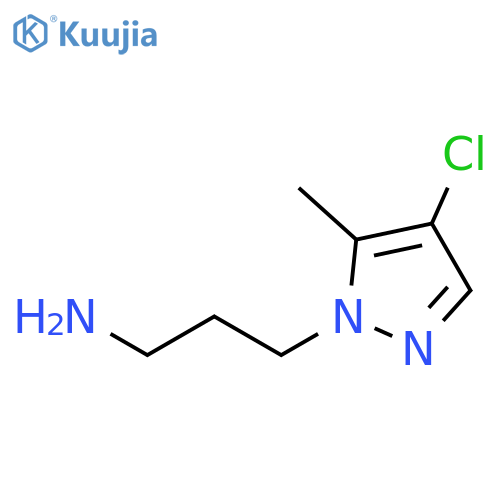 3-(4-chloro-5-methylpyrazol-1-yl)propan-1-amine structure