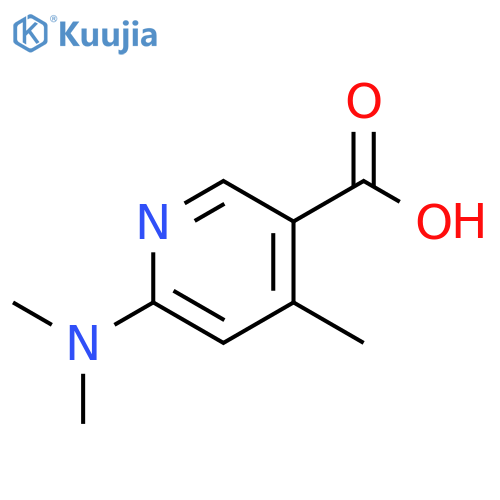 6-(dimethylamino)-4-methylpyridine-3-carboxylic acid structure