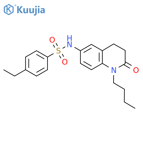 N-(1-butyl-2-oxo-1,2,3,4-tetrahydroquinolin-6-yl)-4-ethylbenzene-1-sulfonamide structure