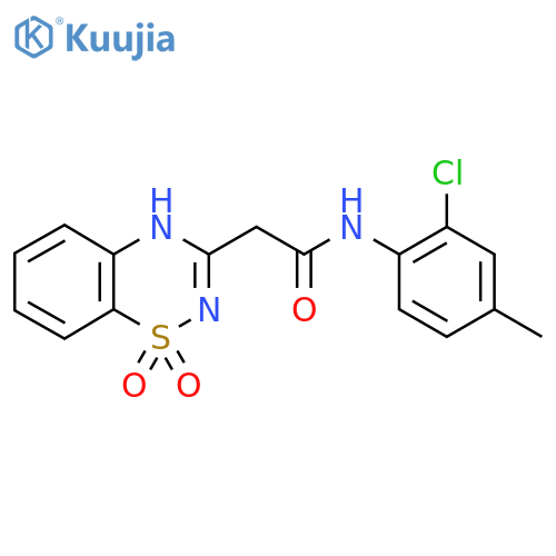 N-(2-chloro-4-methylphenyl)-2-(1,1-dioxo-2H-1lambda6,2,4-benzothiadiazin-3-yl)acetamide structure