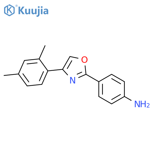 4-[4-(2,4-dimethylphenyl)-1,3-oxazol-2-yl]aniline structure