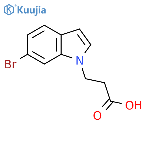 3-(6-Bromo-1H-indol-1-yl)propanoic acid structure