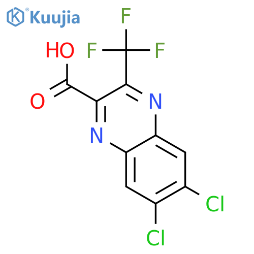 6,7-Dichloro-3-trifluoromethylquinoxaline-2-carboxylic acid structure