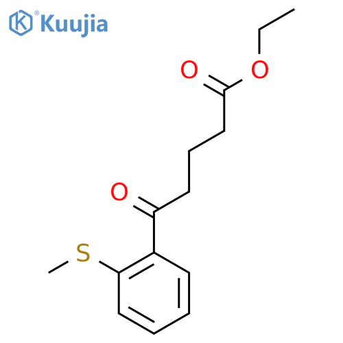Ethyl 5-2-(methylthio)phenyl-5-oxovalerate structure