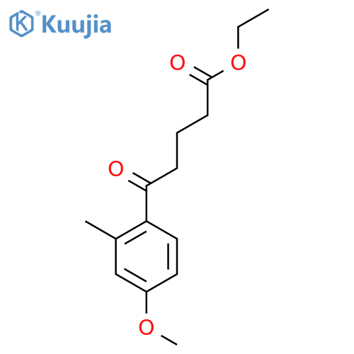 Ethyl 5-(4-methoxy-2-methylphenyl)-5-oxovalerate structure