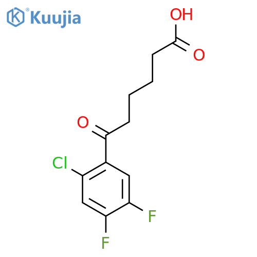 6-(2-Chloro-4,5-difluorophenyl)-6-oxohexanoic acid structure