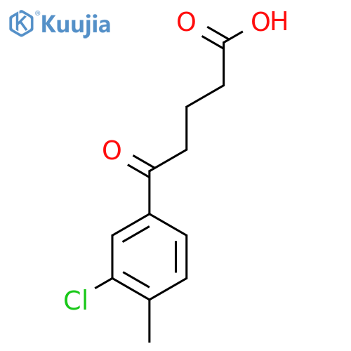 5-(3-Chloro-4-methylphenyl)-5-oxovaleric acid structure