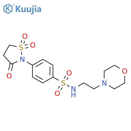 N-2-(morpholin-4-yl)ethyl-4-(1,1,3-trioxo-1lambda6,2-thiazolidin-2-yl)benzene-1-sulfonamide structure