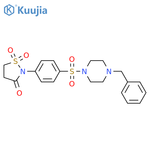 2-{4-(4-benzylpiperazin-1-yl)sulfonylphenyl}-1lambda6,2-thiazolidine-1,1,3-trione structure