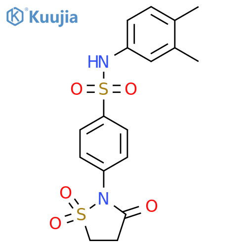 N-(3,4-dimethylphenyl)-4-(1,1,3-trioxo-1lambda6,2-thiazolidin-2-yl)benzene-1-sulfonamide structure