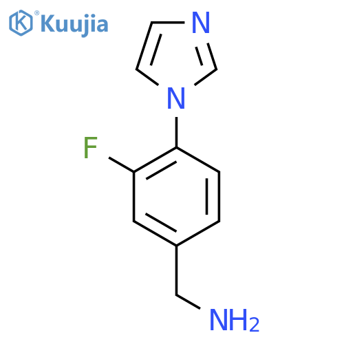 3-fluoro-4-(1H-imidazol-1-yl)phenylmethanamine structure