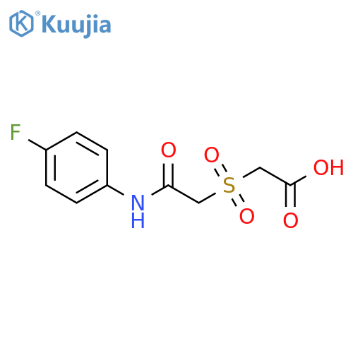 2-((2-((4-fluorophenyl)amino)-2-oxoethyl)sulfonyl)acetic acid structure