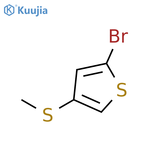 Thiophene, 2-bromo-4-(methylthio)- structure