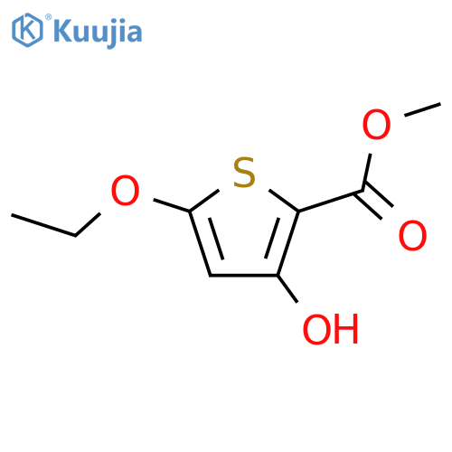2-Thiophenecarboxylicacid, 5-ethoxy-3-hydroxy-, methyl ester structure