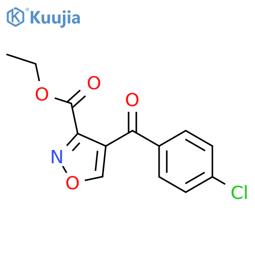Ethyl 4-(4-chlorobenzoyl)-3-isoxazolecarboxylate structure