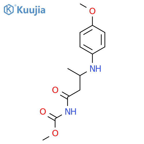 Carbamic acid, N-[(3S)-3-[(4-methoxyphenyl)amino]-1-oxobutyl]-, methyl ester structure