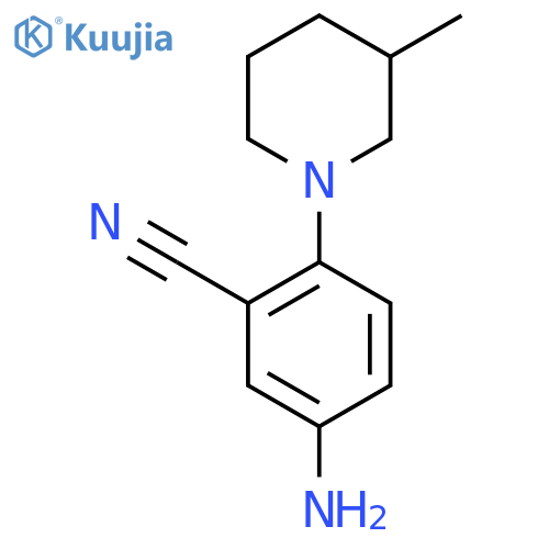 5-Amino-2-(3-methylpiperidin-1-yl)benzonitrile structure