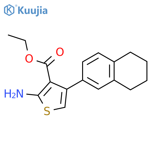 Ethyl 2-amino-4-(5,6,7,8-tetrahydronaphthalen-2-yl)thiophene-3-carboxylate structure