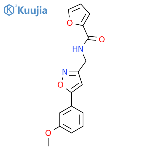 N-{5-(3-methoxyphenyl)-1,2-oxazol-3-ylmethyl}furan-2-carboxamide structure