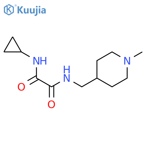 N-cyclopropyl-N'-(1-methylpiperidin-4-yl)methylethanediamide structure