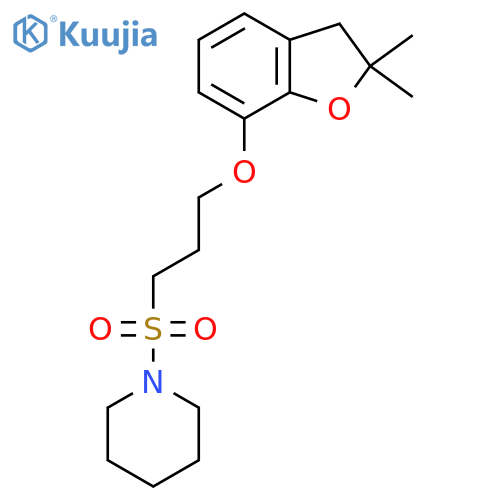 1-{3-(2,2-dimethyl-2,3-dihydro-1-benzofuran-7-yl)oxypropanesulfonyl}piperidine structure