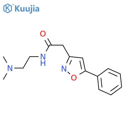 N-2-(dimethylamino)ethyl-2-(5-phenyl-1,2-oxazol-3-yl)acetamide structure