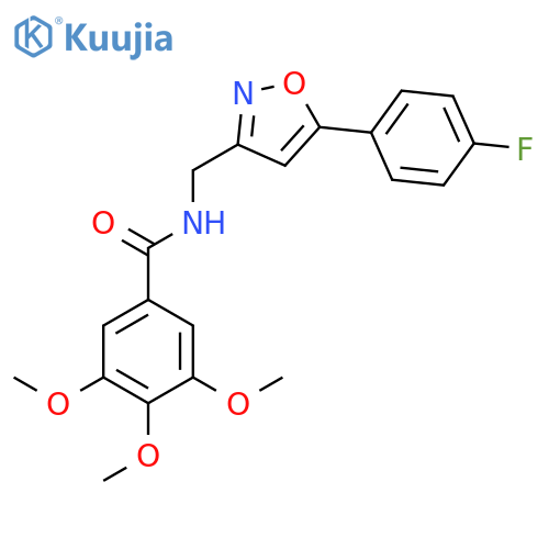 N-{5-(4-fluorophenyl)-1,2-oxazol-3-ylmethyl}-3,4,5-trimethoxybenzamide structure