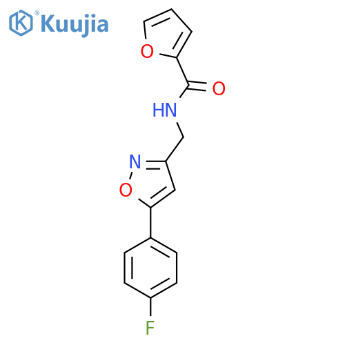 N-{5-(4-fluorophenyl)-1,2-oxazol-3-ylmethyl}furan-2-carboxamide structure