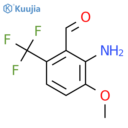 2-Amino-3-methoxy-6-(trifluoromethyl)benzaldehyde structure