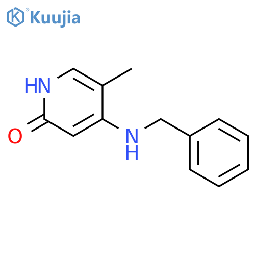 2(1H)-Pyridinone, 5-methyl-4-[(phenylmethyl)amino]- structure