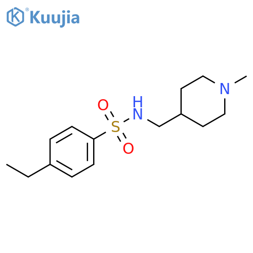 4-ethyl-N-(1-methylpiperidin-4-yl)methylbenzene-1-sulfonamide structure