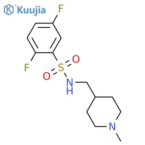 2,5-difluoro-N-(1-methylpiperidin-4-yl)methylbenzene-1-sulfonamide structure