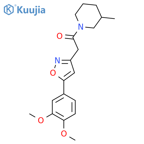 2-5-(3,4-dimethoxyphenyl)-1,2-oxazol-3-yl-1-(3-methylpiperidin-1-yl)ethan-1-one structure