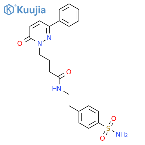 4-(6-oxo-3-phenyl-1,6-dihydropyridazin-1-yl)-N-2-(4-sulfamoylphenyl)ethylbutanamide structure