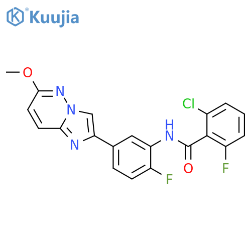 2-chloro-6-fluoro-N-(2-fluoro-5-{6-methoxyimidazo1,2-bpyridazin-2-yl}phenyl)benzamide structure