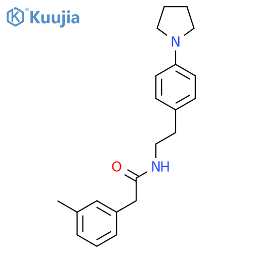 2-(3-methylphenyl)-N-{2-4-(pyrrolidin-1-yl)phenylethyl}acetamide structure