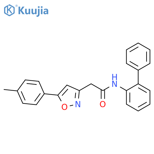 N-{1,1'-biphenyl-2-yl}-2-5-(4-methylphenyl)-1,2-oxazol-3-ylacetamide structure