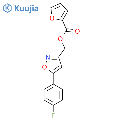 [5-(4-Fluorophenyl)-1,2-oxazol-3-yl]methyl furan-2-carboxylate structure