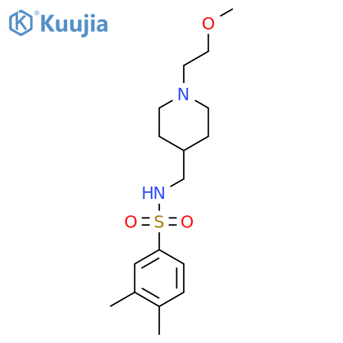 N-{1-(2-methoxyethyl)piperidin-4-ylmethyl}-3,4-dimethylbenzene-1-sulfonamide structure