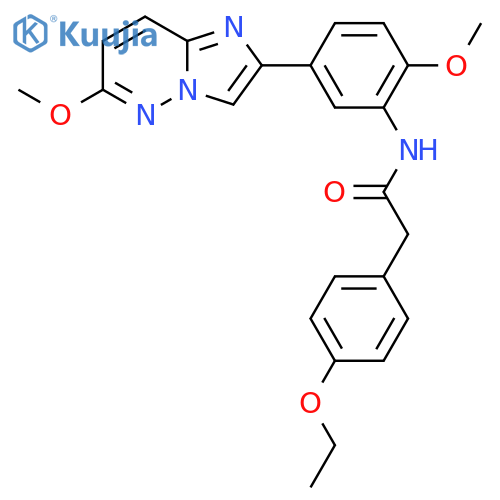 2-(4-ethoxyphenyl)-N-(2-methoxy-5-{6-methoxyimidazo1,2-bpyridazin-2-yl}phenyl)acetamide structure