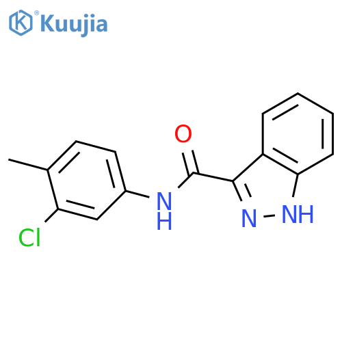 N-(3-chloro-4-methylphenyl)-1H-indazole-3-carboxamide structure