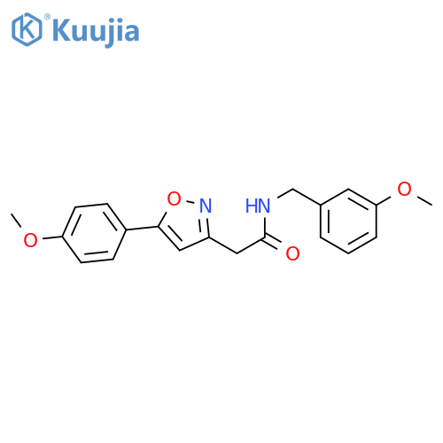 2-5-(4-methoxyphenyl)-1,2-oxazol-3-yl-N-(3-methoxyphenyl)methylacetamide structure
