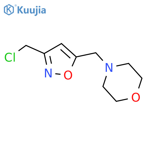 4-{3-(chloromethyl)isoxazol-5-ylmethyl}morpholine structure