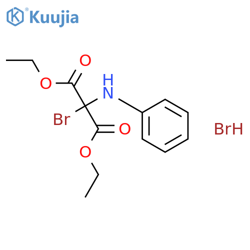 Propanedioic acid, bromo(phenylamino)-, diethyl ester, hydrobromide structure