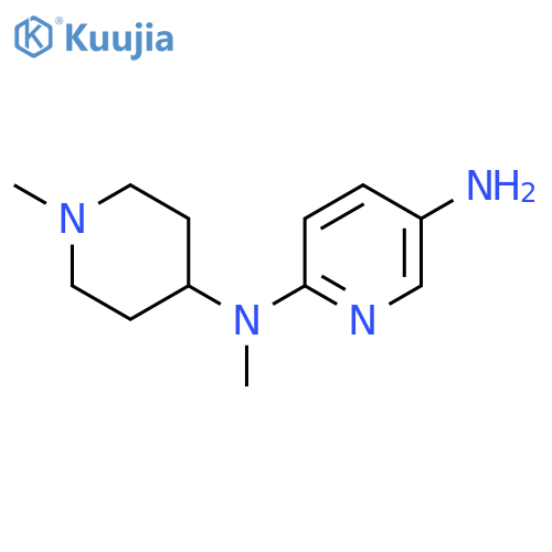 N2-methyl-N2-(1-methylpiperidin-4-yl)pyridine-2,5-diamine structure