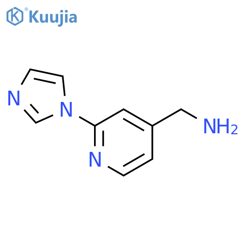 2-(1H-Imidazol-1-yl)pyridin-4-ylmethylamine structure