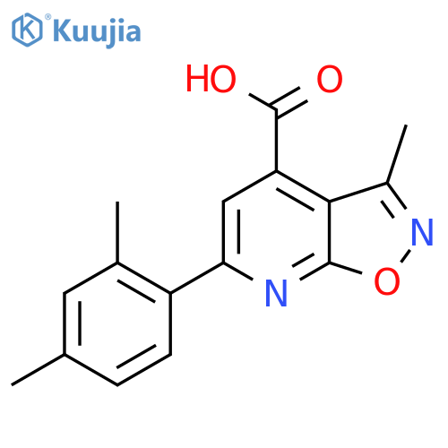 6-(2,4-Dimethylphenyl)-3-methyl-1,2oxazolo5,4-bpyridine-4-carboxylic Acid structure