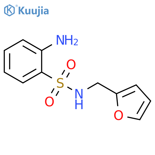 2-amino-N-(furan-2-ylmethyl)benzene-1-sulfonamide structure
