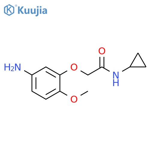 2-(5-amino-2-methoxyphenoxy)-N-cyclopropylacetamide structure